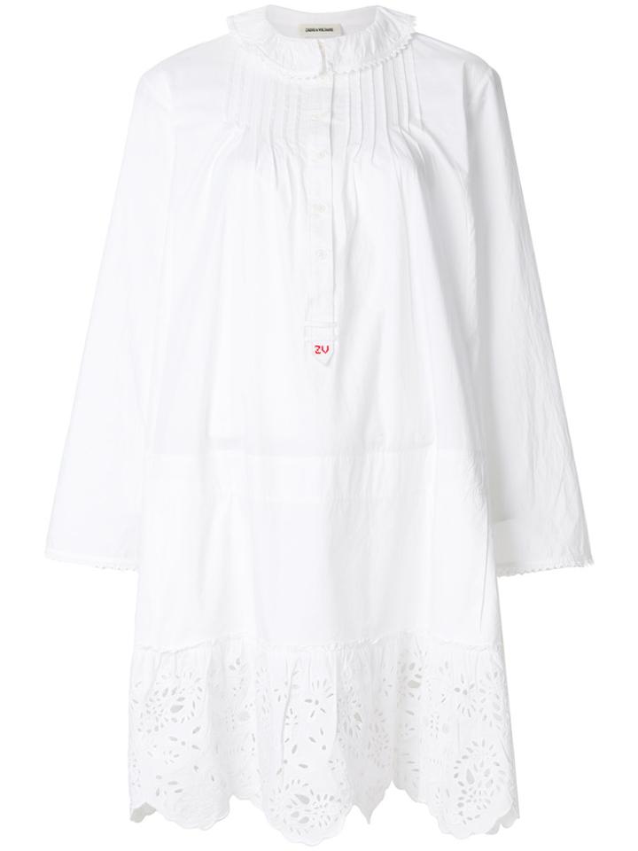 Zadig & Voltaire Rone Lace Trim Dress - White