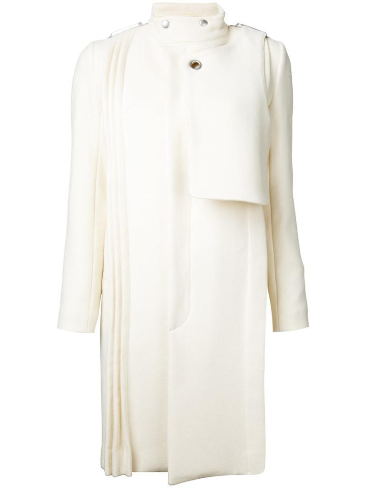 Donnah Mabel - Roll Neck Coat - Women - Wool/nylon - 1, White, Wool/nylon