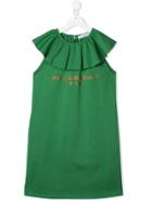 Philosophy Di Lorenzo Serafini Kids Logo Print T-shirt Dress - Green