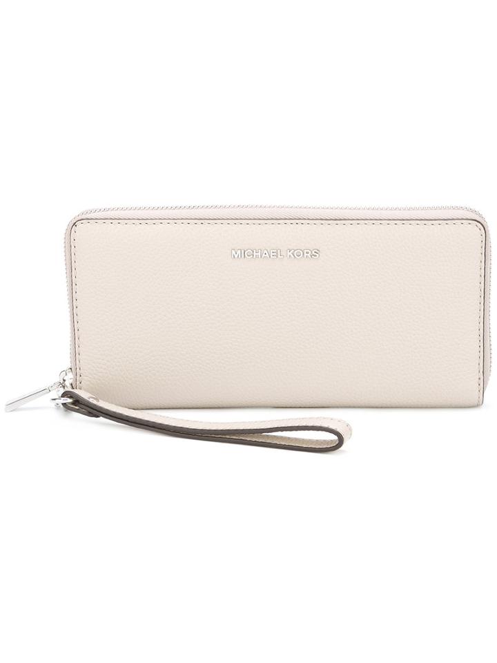 Michael Michael Kors Monogram Wristlet Purse, Women's, Nude/neutrals, Leather