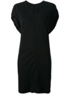 Rick Owens Drkshdw V-neck Sweater Dress, Women's, Size: Xs, Black, Cotton
