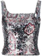 Paco Rabanne Sequin Tank Top - Metallic