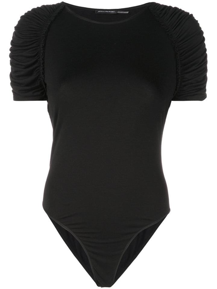 Josie Natori Short Sleeve Body Suit - White