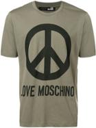 Love Moschino Peace Printed T-shirt - Green