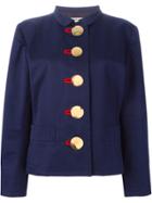 Yves Saint Laurent Vintage Oversized Button Fastening Jacket - Blue