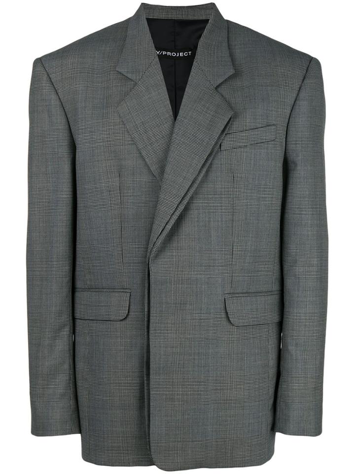Y / Project Double Check Blazer - Grey