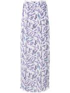 Max Mara Printed Long Skirt - Pink & Purple