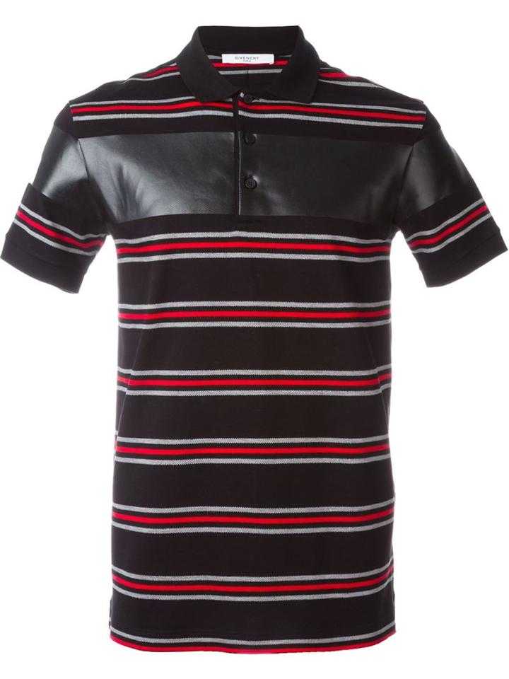 Givenchy Striped Panelled Polo Shirt