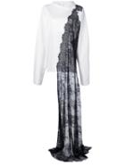 Seen? - Asymmetric Lace Sweater - Women - Cotton/polyester - S, White, Cotton/polyester