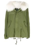 Mr & Mrs Italy Fur Hood Short Parka Coat - Green