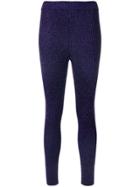 Golden Goose Deluxe Brand Glitter-embroidered Leggings - Pink & Purple