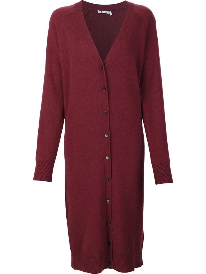 T By Alexander Wang Oversized Cardigan, Women's, Size: Small, Red, Cashmere/wool