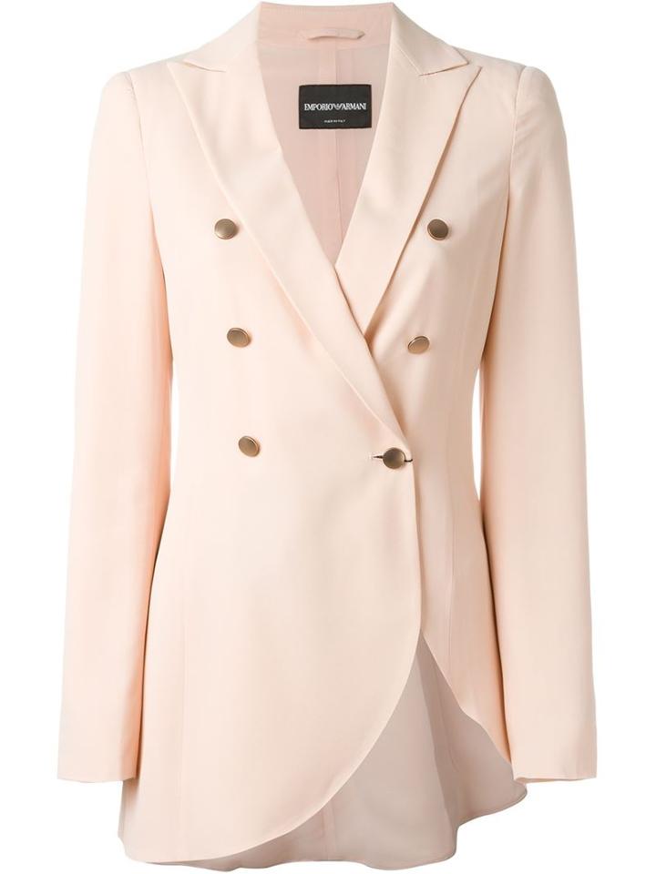 Emporio Armani Side Slit Jacket, Women's, Size: 44, Pink/purple, Acetate/silk/polyester