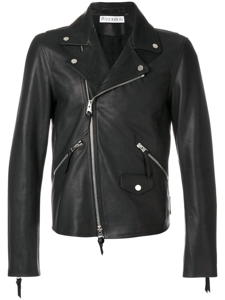 Jw Anderson Zipped Biker Jacket - Black