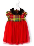 Junior Gaultier Tartan And Tulle Dress, Toddler Girl's, Size: 24 Mth, Red
