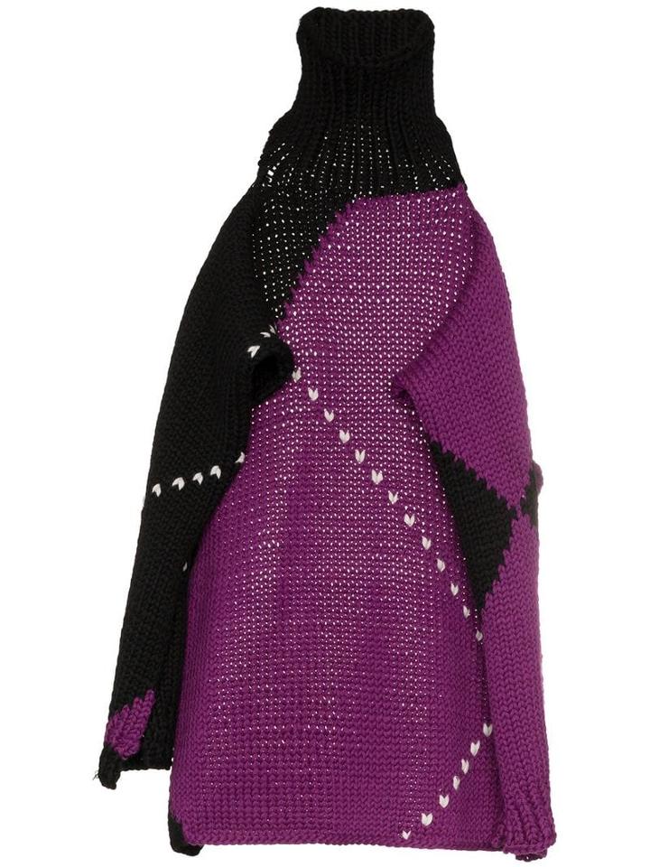 Raf Simons Double Layer Turtle Neck Wool Sweater - Black
