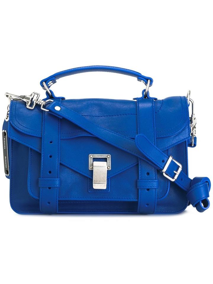 Proenza Schouler Ps1 Satchel, Women's, Blue, Calf Leather