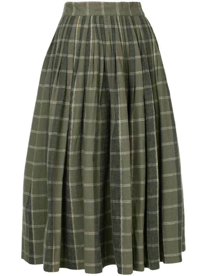 Issey Miyake Vintage Pleated Flannel Skirt - Grey