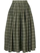 Issey Miyake Vintage Pleated Flannel Skirt - Grey