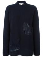 Stella Mccartney Distressed Detail Jumper, Women's, Size: 38, Blue, Cashmere/wool