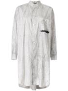 Issey Miyake Pre-owned Marble Effect Shirt Dress - White