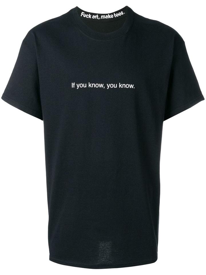 F.a.m.t. Slogan Print T-shirt - Black