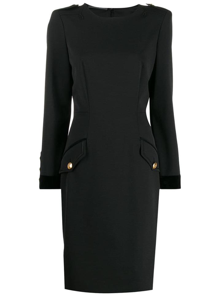 Alberta Ferretti Flap Pocket Dress - Black
