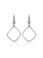 Monica Vinader Riva Diamond Hoop Earrings - Silver