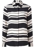 Frame Denim Stripe Print Shirt, Women's, Size: Small, Black, Silk