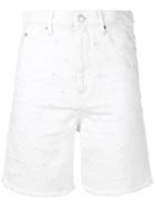 Isabel Marant Étoile Rip Motif Denim Shorts - White