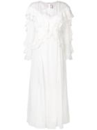 Iro Embroidered Ruffle Maxi Dress - White