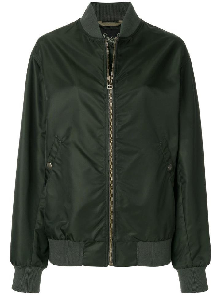 Mr & Mrs Italy Oversized Bomber Jacket - Green