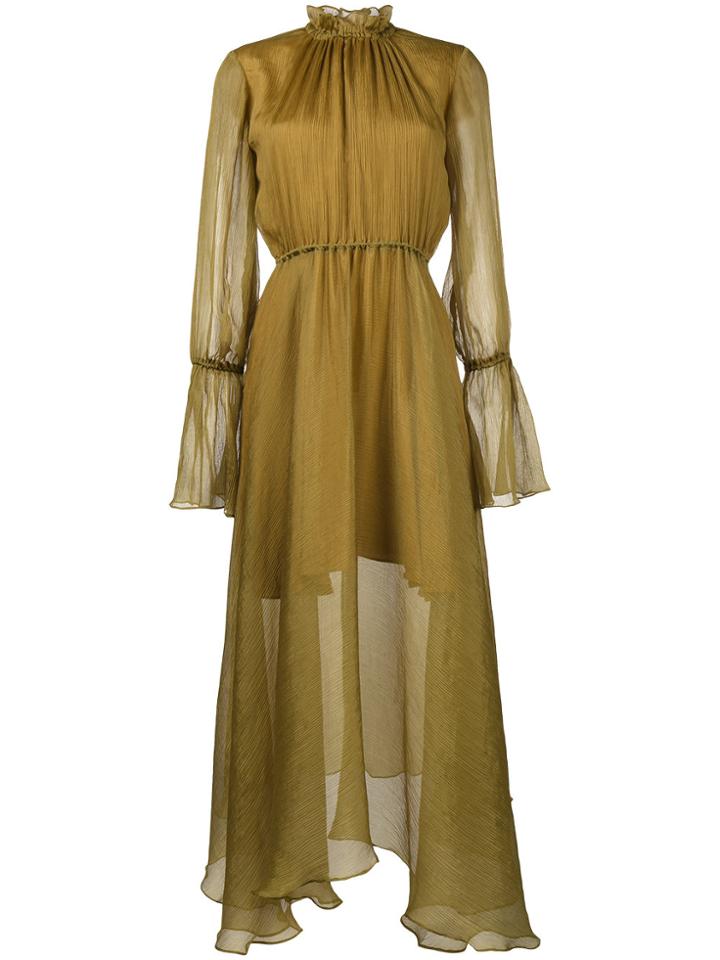 Beaufille Madea Chiffon Maxi Dress - Yellow & Orange