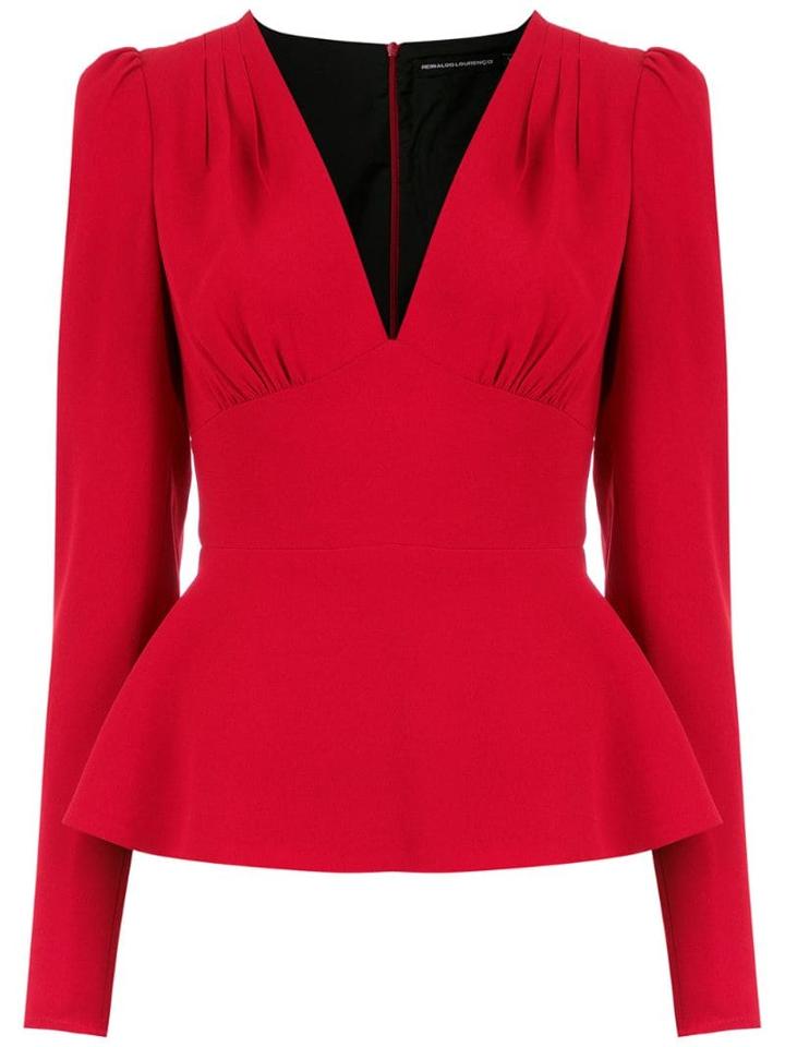 Reinaldo Lourenço Peplum Blouse - Red