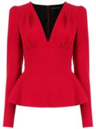 Reinaldo Lourenço Peplum Blouse - Red