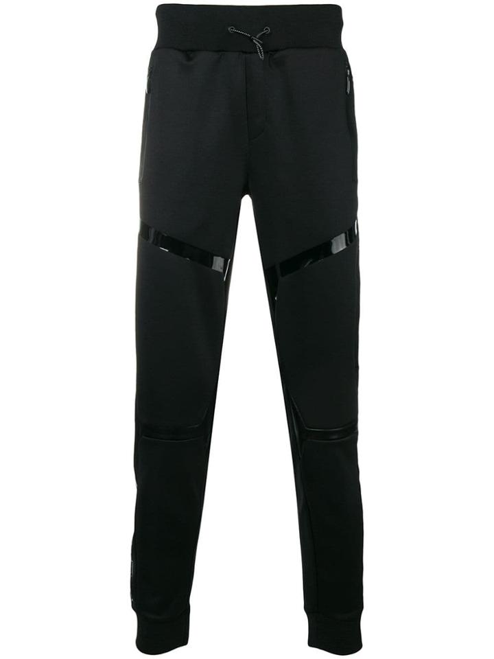 Philipp Plein Geometric Panel Joggers - Black