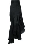 Bambah - Gazaar Flamenco Skirt - Women - Silk Organza - 10, Black, Silk Organza