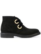 Rupert Sanderson Oversized Eyelets Ankle Boots - Black