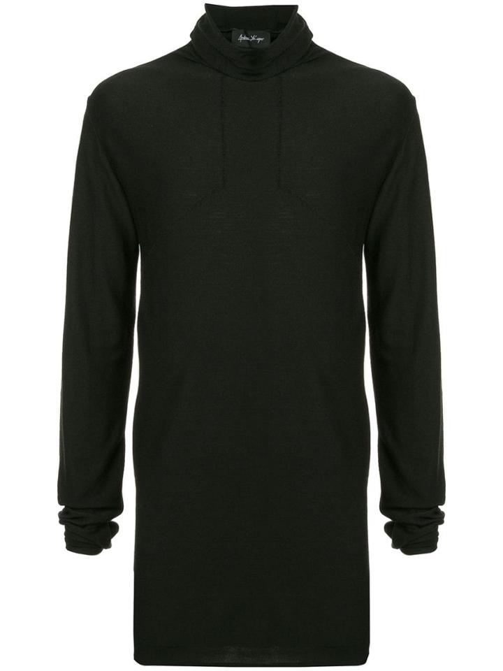 Andrea Ya'aqov Turtleneck Longline Sweater - Black