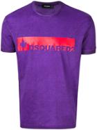 Dsquared2 Logo Print T-shirt - Pink & Purple