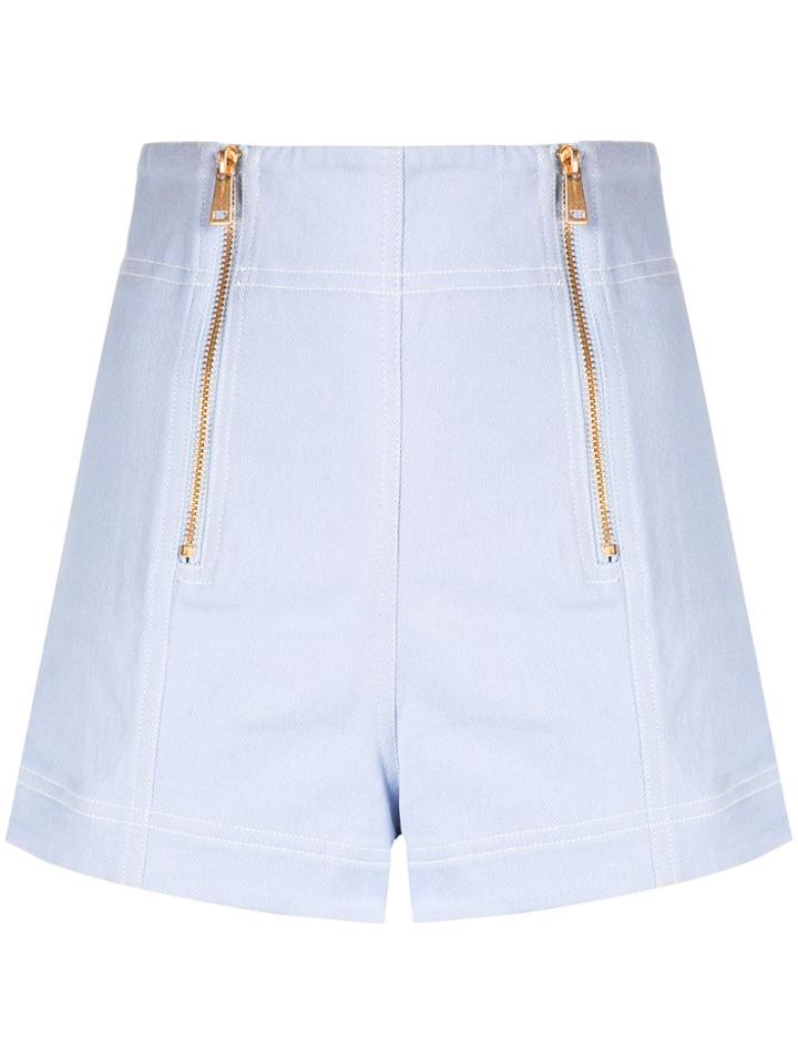 Alice Mccall Peace High-waisted Shorts - Blue