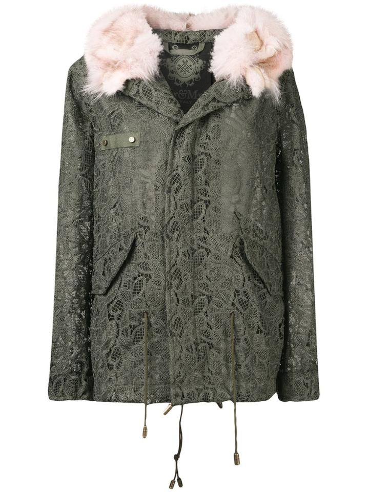 Mr & Mrs Italy Hooded Lace Jacket - Green