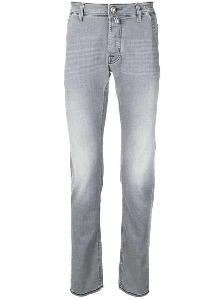 Jacob Cohen Stonewashed Straight-leg Jeans - Grey