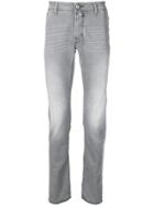 Jacob Cohen Stonewashed Straight-leg Jeans - Grey