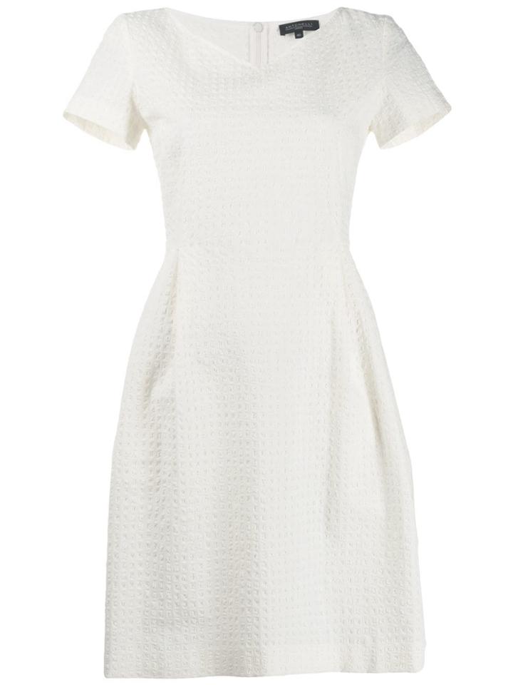 Antonelli Textured Flared Dress - White