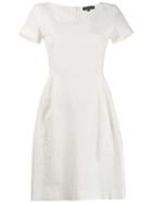 Antonelli Textured Flared Dress - White