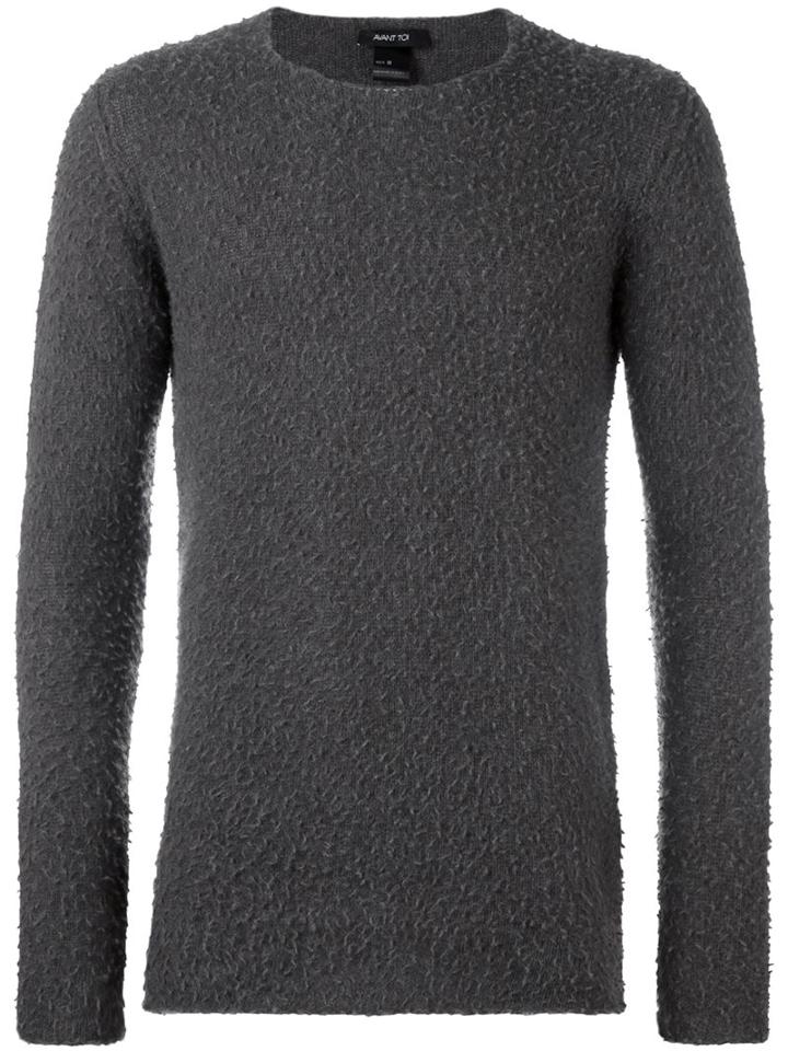 Avant Toi Classic Jumper, Men's, Size: Large, Grey, Cashmere/merino