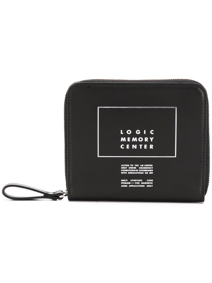 Undercover Slogan Zipped Wallet - Black