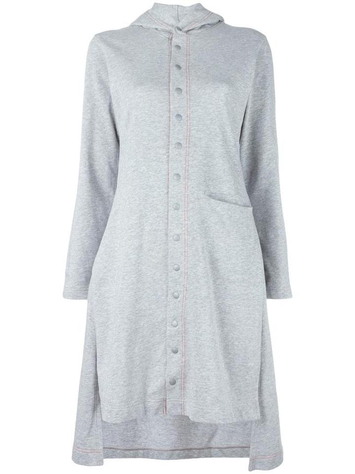 Y-3 Buttoned Hoodie, Women's, Size: Small, Grey, Cotton