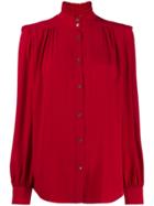 Nº21 Ruffle Neck Shirt - Red